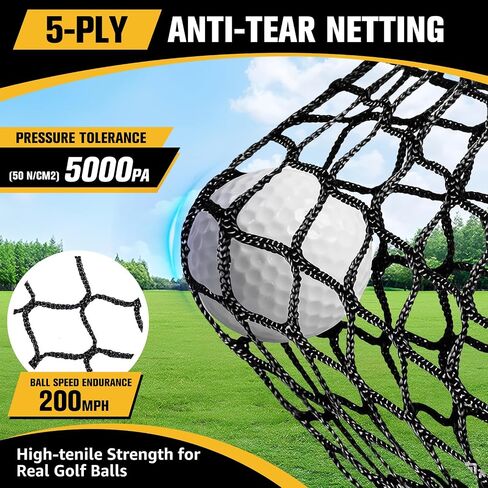 10x7ft Golf Practice Net with Chipping Target, Foldable Mat, 8 Tees & 6 Balls – All-in-One Golf Hitting Net for Backyard, Indoor Outdoor Use, Includes Carry Bag for Easy Storage in Kuwait