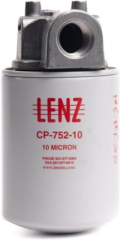 مجموعة مرشح LENZ الصناعية الدوارة CP-750-10P - ترشيح 10 ميكرون - ضغط أقصى 100 رطل لكل بوصة مربعة، معدل تدفق 20 جالونًا في الدقيقة، منفذ NPTF 3/4 بوصة، إعداد تجاوز 15 رطل لكل بوصة مربعة، متوافق مع السوائل المعتمدة على البترول in Kuwait