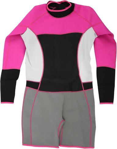 بدلة غطس نسائية 1.5 ملم من النيوبرين بأكمام طويلة بدلة غوص حرارية بدلة غوص دافئة ملابس سباحة ساخنة مع حماية مجانًا Su in Kuwait