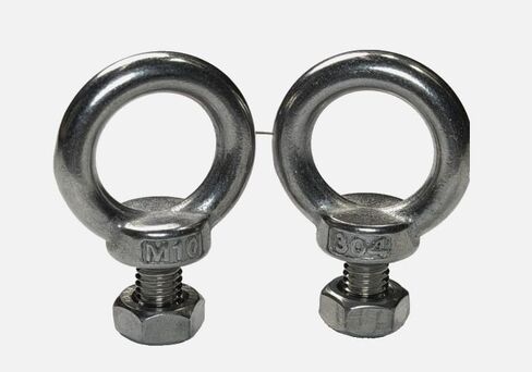 (2) اثنان من الفولاذ المقاوم للصدأ 304 M10 x 18mm Lg مسمار بعروة لتعليق مكبرات الصوت in Kuwait
