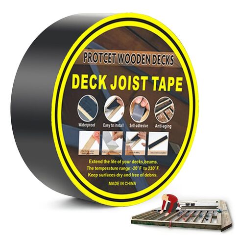 Deck Joist Tape Waterproof Seal 1.6" X 50ft Butyl Flashing Tape Weather Resistant Joist Tapes for Decking Beams Wood Roof in Kuwait