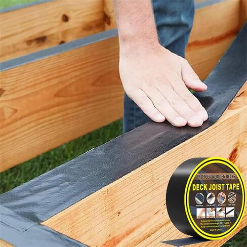 Deck Joist Tape Waterproof Seal 1.6" X 50ft Butyl Flashing Tape Weather Resistant Joist Tapes for Decking Beams Wood Roof in Kuwait