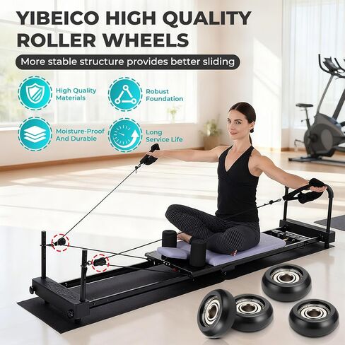 Roller Wheels for Aero Pilates Reformer, Replacement Roller Wheels for Pilates Reformer Machines, Smooth and Quiet Glide in Kuwait