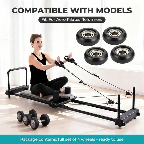 Roller Wheels for Aero Pilates Reformer, Replacement Roller Wheels for Pilates Reformer Machines, Smooth and Quiet Glide in Kuwait