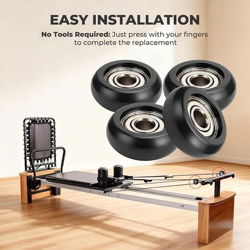 Roller Wheels for Aero Pilates Reformer, Replacement Roller Wheels for Pilates Reformer Machines, Smooth and Quiet Glide in Kuwait