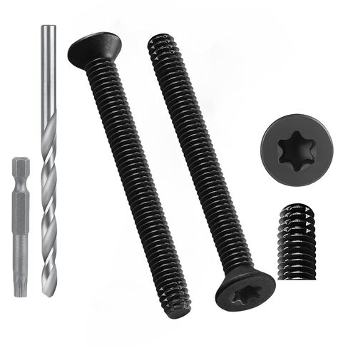 300 الكمية 5/16-18 × 2-1/2 بوصة براغي سطح المقطورة ذاتية التنصت، قطع الخيوط ومسامير سطح المقطورة، متوافقة مع الأخشاب الصلبة والمعادن، رأس مسطح، النوع F، فوسفات أسود، T40 Torx و9/32 مثقاب in Kuwait