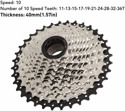 10-Speed Bicycle Freewheel 11-36T - High-Strength Steel Bike Cassette for Mountain & Road Bikes, Durable Drivetrain Replacement in Saudi Arabia