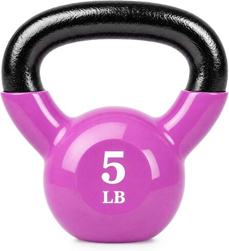 Hulkfit Cast Iron Kettlebell, 5 lbs Solid Smooth Weight Kettle Bells for Full Body Strength Training, Home Gym Fitness Workout Equipment for Men & Women in Kuwait