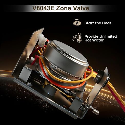 لصمام المنطقة هانيويل v8043e1012، 24Vac 50/60 هرتز، 40003916-026 رأس استبدال الطاقة، 40004850-001 (نموذج الغطاء) ثنائي الاتجاه، 4 أسلاك، 19 بوصة مع مفتاح طرفي in Kuwait