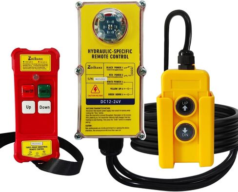 2 in 1 Crane Remote,12-24V Wireless Dump Trailer Remote,Wireless Crane Remote Wire Dump Trailer Remote Industrial Controller Hoist Truck Up-Down Switch Control Station in Kuwait