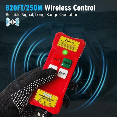 2 in 1 Crane Remote,12-24V Wireless Dump Trailer Remote,Wireless Crane Remote Wire Dump Trailer Remote Industrial Controller Hoist Truck Up-Down Switch Control Station in Kuwait