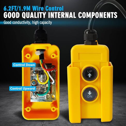 2 in 1 Crane Remote,12-24V Wireless Dump Trailer Remote,Wireless Crane Remote Wire Dump Trailer Remote Industrial Controller Hoist Truck Up-Down Switch Control Station in Kuwait