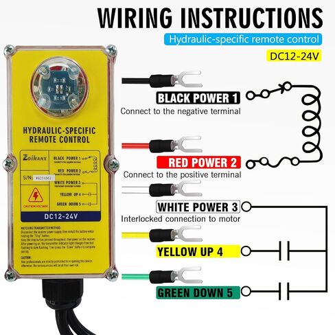 2 in 1 Crane Remote,12-24V Wireless Dump Trailer Remote,Wireless Crane Remote Wire Dump Trailer Remote Industrial Controller Hoist Truck Up-Down Switch Control Station in Kuwait