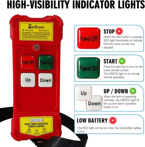 2 in 1 Crane Remote,12-24V Wireless Dump Trailer Remote,Wireless Crane Remote Wire Dump Trailer Remote Industrial Controller Hoist Truck Up-Down Switch Control Station in Kuwait