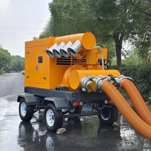 Industrial Grade Mobile Flood Control Pump Large Capacity Self Priming Pump for Roads, Tunnels & Sites Easy Operation Portable System for Emergency Rescue & Infrastructure Teams in Kuwait