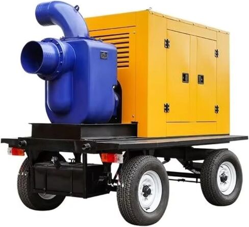 High Efficiency Mobile Drainage Pump Portable Flood Control Water Pump for Rapid Stormwater Removal in Parking Lots, Basements & Construction Zones in Kuwait