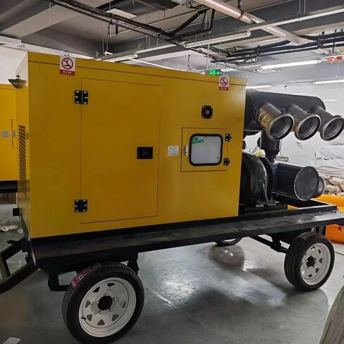 High Efficiency Mobile Drainage Pump Portable Flood Control Water Pump for Rapid Stormwater Removal in Parking Lots, Basements & Construction Zones in Kuwait