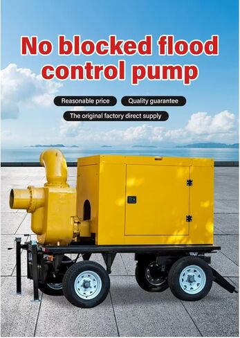 High Efficiency Mobile Drainage Pump Portable Flood Control Water Pump for Rapid Stormwater Removal in Parking Lots, Basements & Construction Zones in Kuwait