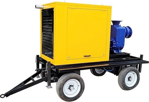Mobile Flood Control Pump Large Flow Self Priming Drainage Pump for Disaster Relief Urban Stormwater Management & Construction Sites Portable Trailer Unit in Kuwait