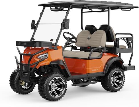 4-Seater Electric Shuttle Golf Cart 48V 5KW IP67 Waterproof - 25MPH Top Speed 50-60km Range with LED Lights, Disc Brakes & 5-Hour Quick Charging in Kuwait