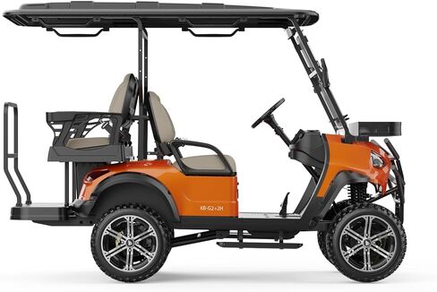 4-Seater Electric Shuttle Golf Cart 48V 5KW IP67 Waterproof - 25MPH Top Speed 50-60km Range with LED Lights, Disc Brakes & 5-Hour Quick Charging in Kuwait
