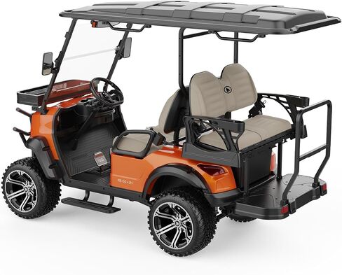 4-Seater Electric Shuttle Golf Cart 48V 5KW IP67 Waterproof - 25MPH Top Speed 50-60km Range with LED Lights, Disc Brakes & 5-Hour Quick Charging in Kuwait