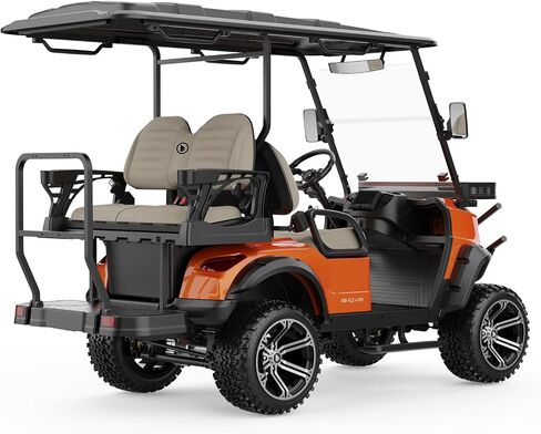 4-Seater Electric Shuttle Golf Cart 48V 5KW IP67 Waterproof - 25MPH Top Speed 50-60km Range with LED Lights, Disc Brakes & 5-Hour Quick Charging in Kuwait