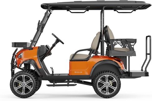 4-Seater Electric Shuttle Golf Cart 48V 5KW IP67 Waterproof - 25MPH Top Speed 50-60km Range with LED Lights, Disc Brakes & 5-Hour Quick Charging in Kuwait