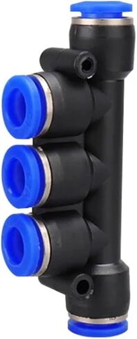 PK PZA Pneumatic Plastic 4 Way 5 Fitting Fittings Quick Connectors Water Hose Connector Air Push Fast 6 8 10 12mm 5Pcs(PZA-4) in Kuwait