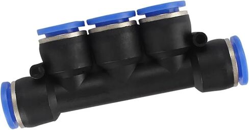 PK PZA Pneumatic Plastic 4 Way 5 Fitting Fittings Quick Connectors Water Hose Connector Air Push Fast 6 8 10 12mm 5Pcs(PZA-4) in Kuwait