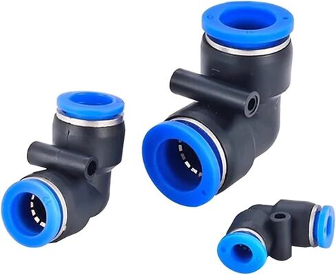 Pneumatic Quick Fitting PV 90 Degree Elbow Plastic 4mm 6mm 8mm 10mm Air Parts Pipe Push In Water Connector 10/50Pcs(PV-8,50 PCS) in Kuwait