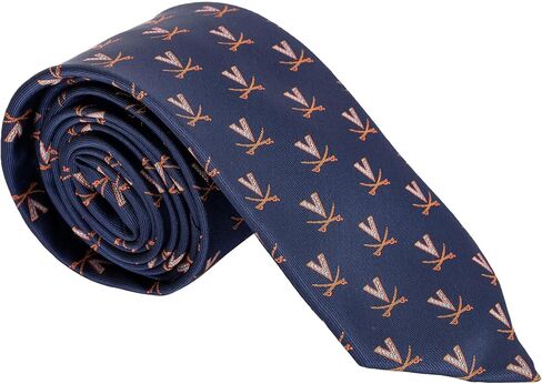 Desert Cactus University of Virginia Neck Tie UVA Cavaliers 100% Polyester Necktie with Logo, Officially Licensed (Style B) in Kuwait