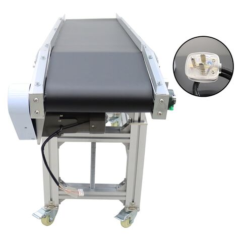 TECHTONGDA PVC Inclined Conveyor Belt System Motorized Length 47.2Inch Width 11.8Inch Aluminum Frame Adjustable Speed 13-65ft/min Height 21.2-38.9Inch Load 66-88LBS 110V/120w in Kuwait