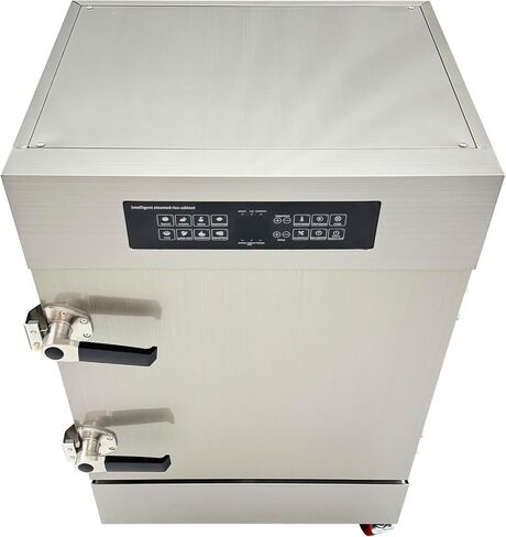 Commercial Electric Steamer 6-Tray Food Steamer 220V | Stainless Steel, 46.3LB rice or 39.7LB flour capacity, Auto Water Shortage Protection, for restaurants, cafeterias, hotels in Kuwait