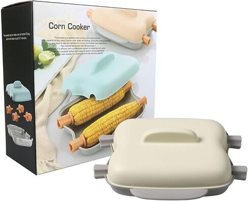 Space Saving PP Corn Steamer Efficiency Kitchen Gadget for Microwave Cooks Vegetables Quickly and Easily Without Mess Multipurpose Food Toastier in Kuwait