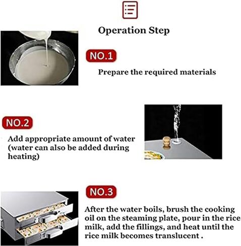 3 Layer Stainless Steel Steamed Rice Rolls Machine, 3-Layer Household Rice Noodle Roll Machine,Steamer Drawer Maker- in Kuwait