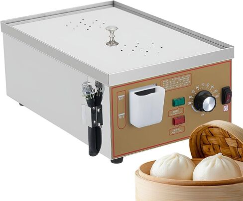 2/4/6-Hole Electric Steamed Bun Machine, Commercial Dim Sum Steamer, 30~110°C Temperature, Dry Boiling/Water Shortage Alarm (Four) in Kuwait