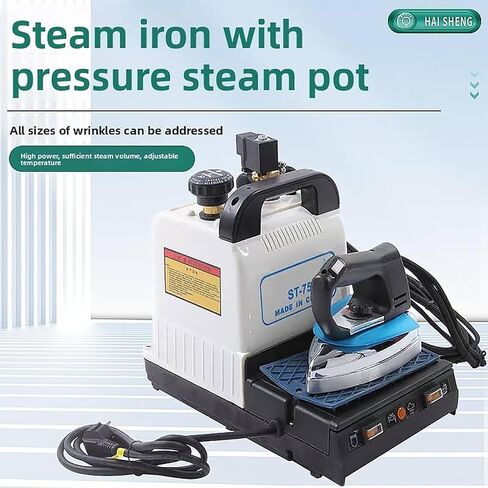 Industrial Steam Iron Boiler Station, 1600w Professional Electric Steam Iron With 2l Water Tank,adjustable Temperature & Pressure Gauge, Efficient Wrinkle Removal, For Dry Cleaning And Home in Saudi Arabia