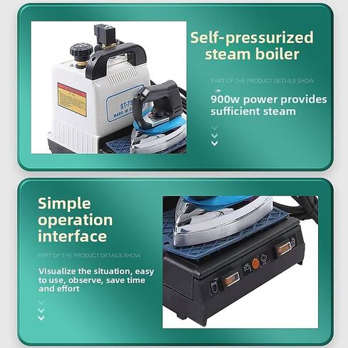Industrial Steam Iron Boiler Station, 1600w Professional Electric Steam Iron With 2l Water Tank,adjustable Temperature & Pressure Gauge, Efficient Wrinkle Removal, For Dry Cleaning And Home in Saudi Arabia