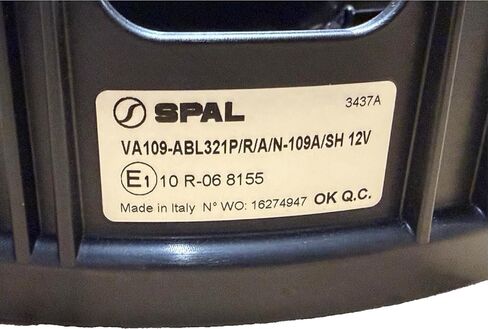 VA109-ABL321P/N-109A/SH for SPAL Brushless Fan 10" (255mm) 12V OEM SPAL in Kuwait