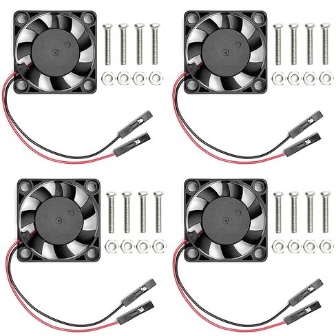 30mm Quiet 5V / 3.3V DC Fan, Cooling Fan for Raspberry Pi 5, Pi 4, Pi 3, B+, 3007 (4-Sets) in Kuwait