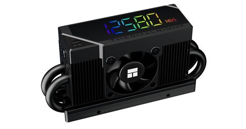 Thermalrlght HR10 2280 PRO Digital Black Customized for 2280 Specification M.2 Solid State Drive-Perfect Adaptation and Excellent Cooling Performance,30mm Fan 6500RPM, Built-in ARGB Digital Display in Kuwait