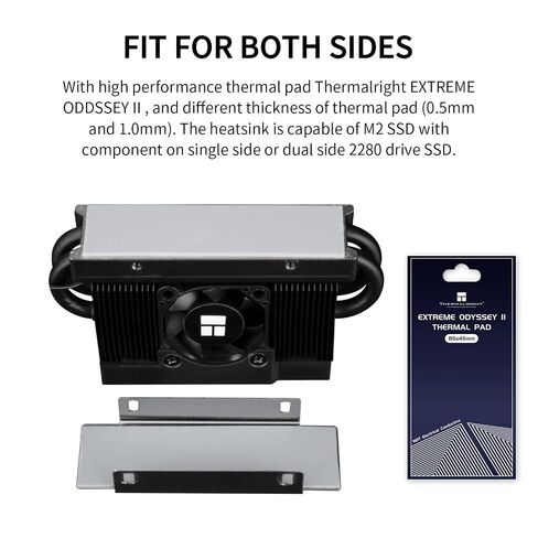 Thermalrlght HR10 2280 PRO Digital Black Customized for 2280 Specification M.2 Solid State Drive-Perfect Adaptation and Excellent Cooling Performance,30mm Fan 6500RPM, Built-in ARGB Digital Display in Kuwait