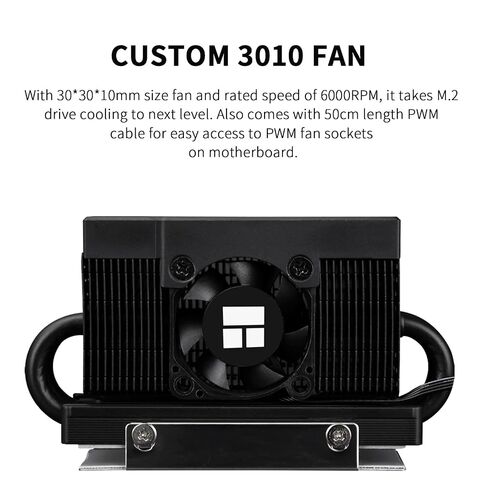 Thermalrlght HR10 2280 PRO Digital Black Customized for 2280 Specification M.2 Solid State Drive-Perfect Adaptation and Excellent Cooling Performance,30mm Fan 6500RPM, Built-in ARGB Digital Display in Kuwait