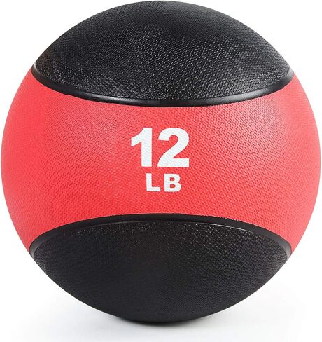 RitFit Weighted Medicine Ball - Non-Slip Rubber Shell & Dual Texture Grip - Workout Exercise Ball for Core Strength, Balance Training, Coordination Fitness - Multiple Weights & Colors in Kuwait