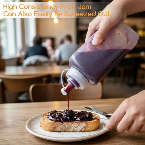 27 Oz Condiment Squeeze Bottle Salad Dressing Container Wide Mouth with Cap Lids Plastic Squirt Bottle for Sauces Dispensers, Leak Proof Oil(800ml) in Kuwait