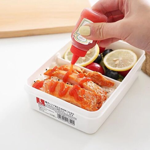 4 - Piece Set of Mini Food - Grade Squeeze Bottles for Sauces & Seasonings - Portable Plastic Dispensers in Kuwait