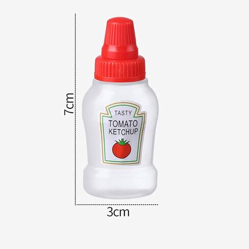 4 - Piece Set of Mini Food - Grade Squeeze Bottles for Sauces & Seasonings - Portable Plastic Dispensers in Kuwait