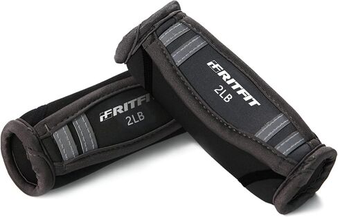 RitFit Soft Hand Weights Set - 0.5/0.75/1/1.5/2 LBS (1 Pair) Walking Dumbbell for Women & Men with Reflective Straps - Jogging, Running, Physical Therapy, Aerobics - Pink Orange Blue Grey Black in Kuwait