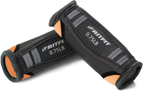 RitFit Soft Hand Weights Set - 0.5/0.75/1/1.5/2 LBS (1 Pair) Walking Dumbbell for Women & Men with Reflective Straps - Jogging, Running, Physical Therapy, Aerobics - Pink Orange Blue Grey Black in Kuwait